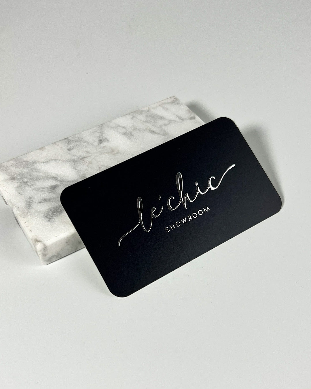 Metallic 3D Logo Business Cards
