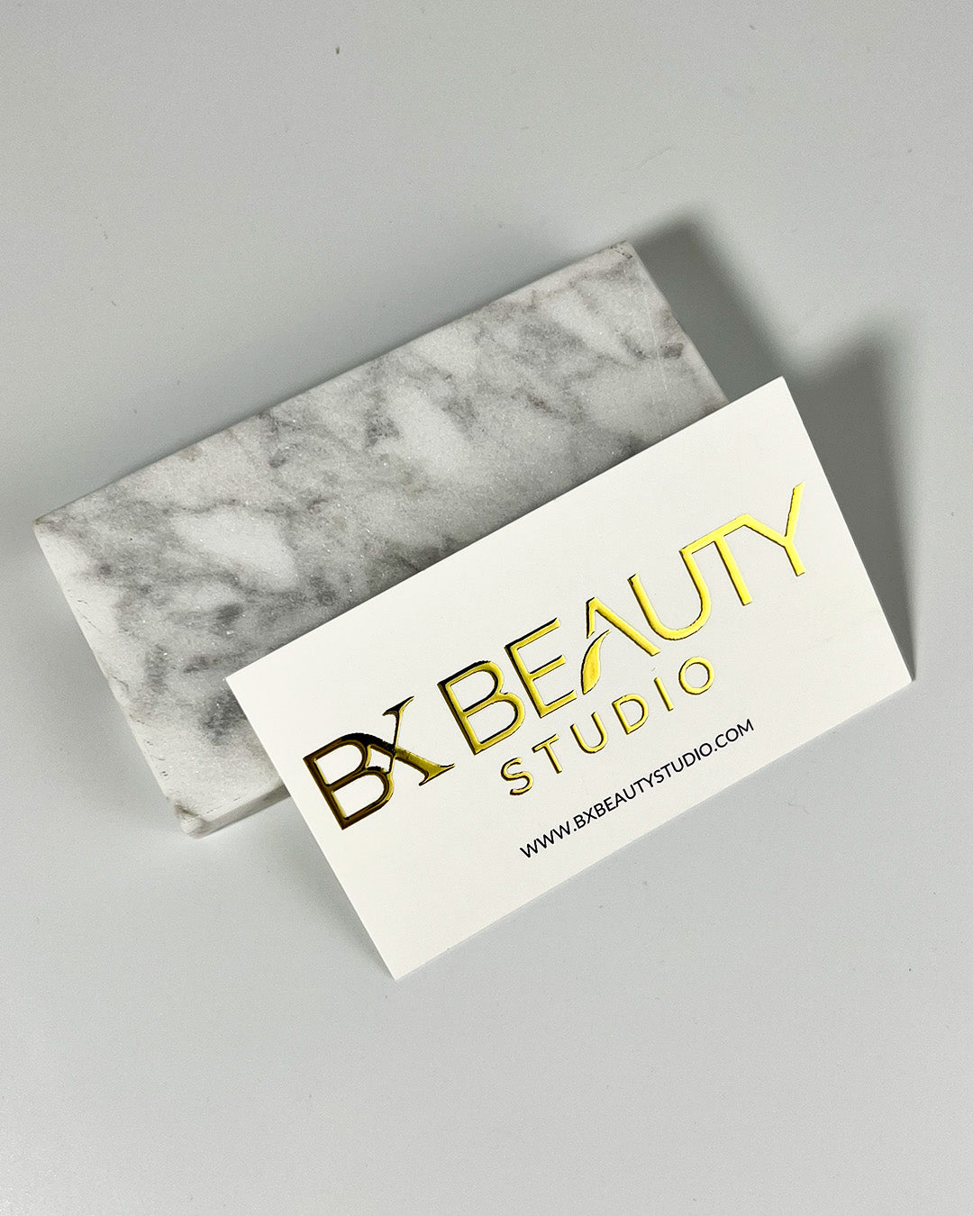 Metallic 3D Logo Business Cards